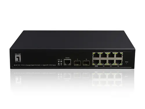 LevelOne GEP-1061 przełącznik sieciowy Zarządzany L2 Gigabit Ethernet (10/100/1000) Obsługa PoE Czarny