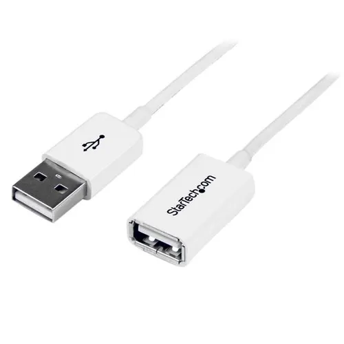 StarTech.com USBEXTPAA1MW kabel USB USB 2.0 1 m USB A 0,48 Gbit/s Biały