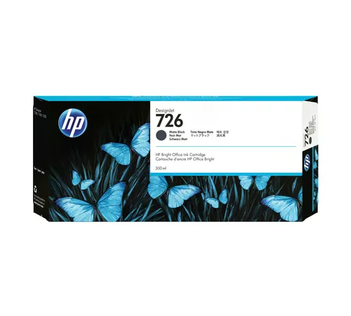 HP Czarny matowy wkład atramentowy 726 DesignJet 300 ml