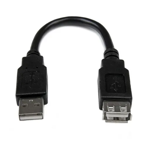 StarTech.com USBEXTAA6IN kabel USB USB 2.0 0,152 m USB A 0,48 Gbit/s Czarny