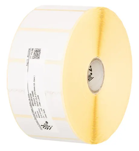 Zebra Z-Select 2000D Biały Samoprzylepne etykiety do drukowania, 102 x 64 mm, rdzeń 25 mm, perforacja