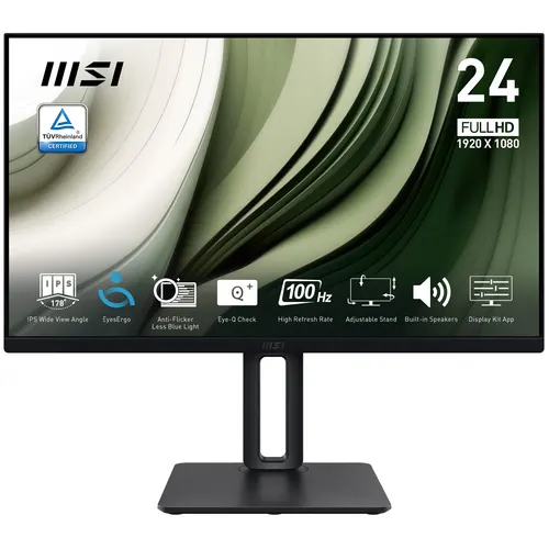 MSI Pro MP245PG monitor komputerowy 60,5 cm (23.8") 1920 x 1080 px Full HD LCD Czarny