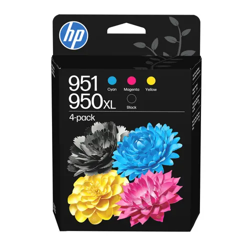 HP Zestaw 4 oryginalnych tuszów , 950XL / 951 błękitny/purpurowy/żółty