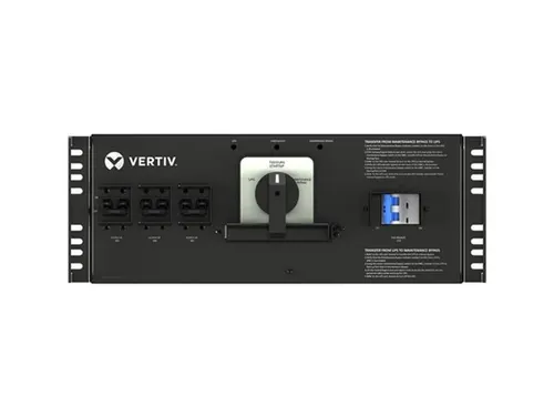 Vertiv Liebert GXT5 16/20kVA Maintenance Bypass Cabinet, 230V/400V, hardwired input, (12) combi outlets C13/C19, (3) IEC 60309