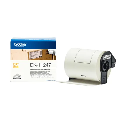 Brother DK-11247 taśmy do etykietowania Czarny na białym