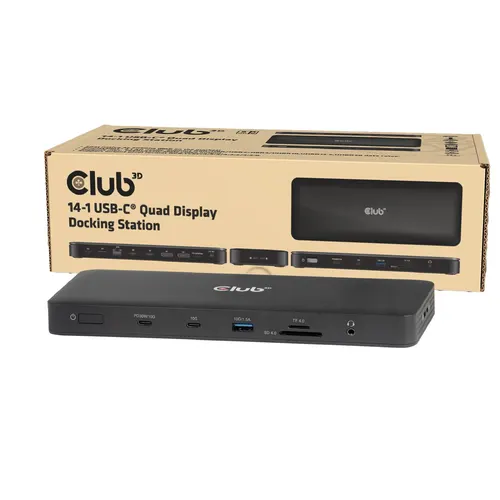 CLUB3D CSV-2540 stacja dokująca Dokujący USB 3.2 Gen 1 (3.1 Gen 1) Type-C Czarny