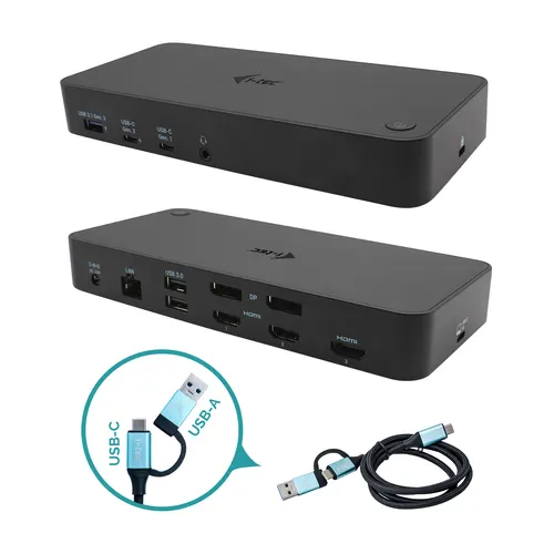 i-tec CATRIPLEDOCKPDPROIT stacja dokująca Przewodowa USB 3.2 Gen 1 (3.1 Gen 1) Type-C Czarny