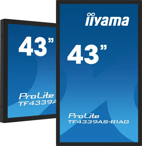 iiyama TF4339AS-B1AG monitor komputerowy 108 cm (42.5") 3840 x 2160 px 4K Ultra HD LED Ekran dotykowy Czarny