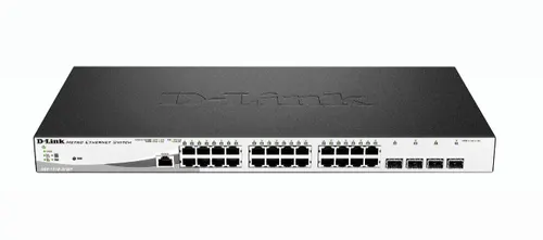 D-Link DGS-1210-28MP przełącznik sieciowy Zarządzany L2 Gigabit Ethernet (10/100/1000) Obsługa PoE 1U Czarny, Szary