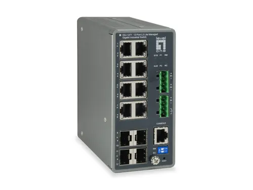 LevelOne IGU-1271 przełącznik sieciowy Zarządzany L3 Gigabit Ethernet (10/100/1000) Szary