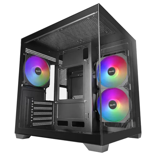 Mars Gaming MCVIEW3 zabezpieczenia & uchwyty komputerów Mini Tower Czarny