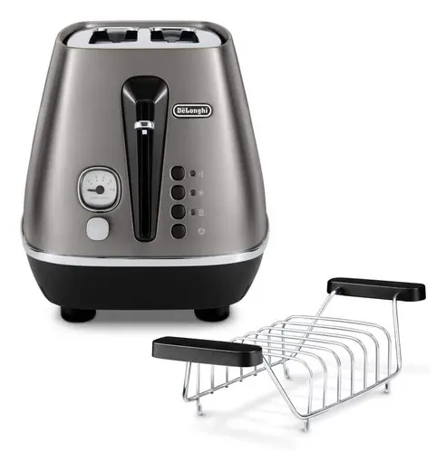 De’Longhi CTIN2103.TB toster 2 kaw. 900 W Czarny, Tytan