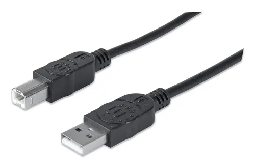 Manhattan 337779 kabel USB USB 2.0 5 m USB A USB B 0,48 Gbit/s Czarny