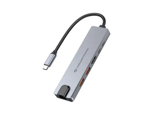 Conceptronic DONN29G stacja dokująca Przewodowa USB 3.2 Gen 2 (3.1 Gen 2) Type-C Szary