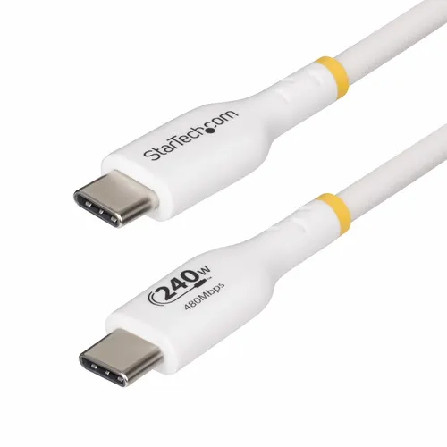 StarTech.com USB2EPR2MW kabel USB USB 2.0 2 m USB C 0,48 Gbit/s 240 W Biały