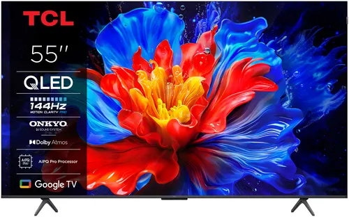 TCL P8K 55P8K Telewizor 139,7 cm (55") 4K Ultra HD Smart TV Wi-Fi Metaliczny 350 cd/m²