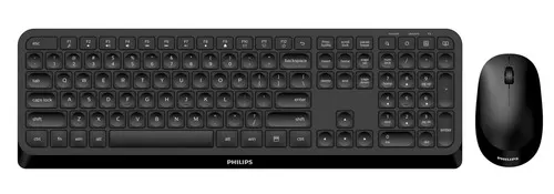 Philips 3000 series SPT6307B/00 klawiatura Dołączona myszka Dom RF Wireless US English Czarny
