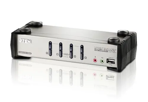 ATEN CS1734B-AT-G przełącznik KVM Czarny, Metaliczny