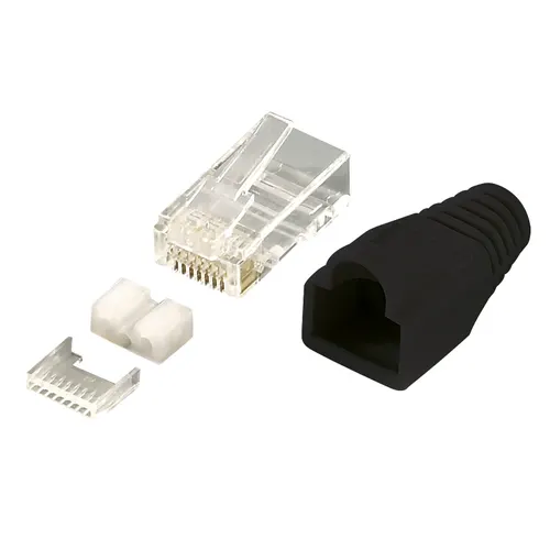 LogiLink MP0022 wtyczka RJ45 Czarny, Przezroczysty