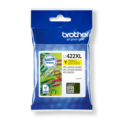 Brother LC-422XLY nabój z tuszem 1 szt. Oryginalny Żółty
