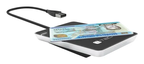 Techly I-CARD CAM-CIE czytnik kart RFID USB Czarny, Srebrny