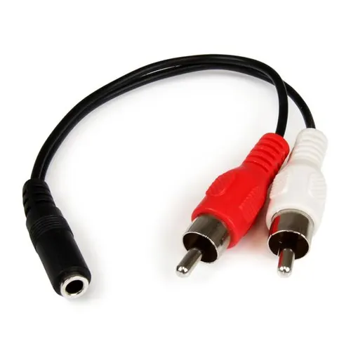 StarTech.com 0.152m 3.5mm - 2xRCA m/f kabel audio 0,152 m Czarny