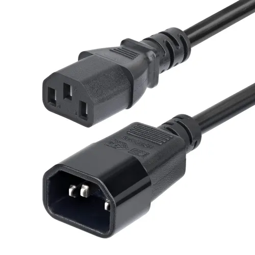 StarTech.com PXTC13C141415FEU kabel zasilające Czarny 4,57 m C14 panel C13 panel