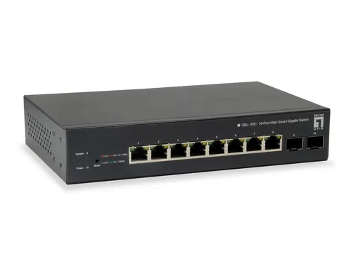 LevelOne GEP-1051 przełącznik sieciowy Zarządzany L2/L3/L4 Gigabit Ethernet (10/100/1000) Obsługa PoE Czarny