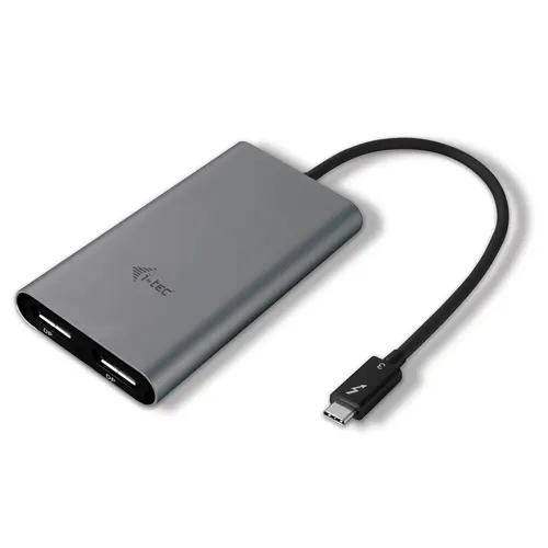 i-tec TB3DUAL4KDP zewnętrzna karta graficzna usb 5120 x 2880 px Szary
