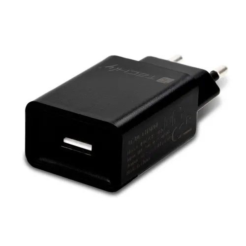 Techly IPW-USB-24BK ładowarka do urządzeń przenośnych Uniwersalne Czarny Prąd przemienny Wewnętrzna