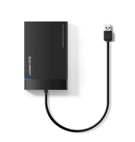 Ugreen 30847 obudowa do dysków twardych Obudowa HDD/SSD Czarny 2.5"