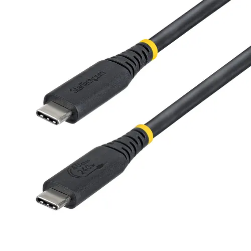StarTech.com CC1M40GUSB4TP kabel USB USB4 Gen 3x2 1 m USB C 40 Gbit/s 240 W Czarny