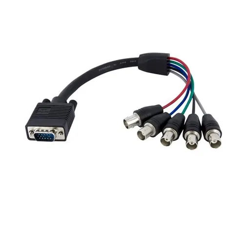 StarTech.com VGABNCMF1 adapter kablowy 0,3 m VGA (D-Sub) 5 x BNC Czarny