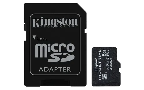 Kingston Technology Karta 8GB microSDHC Industrial C10 A1 pSLC + adapter SD