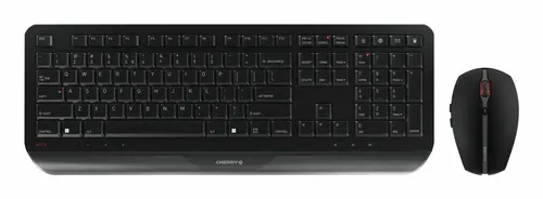CHERRY JD-7000EU-2 klawiatura Dołączona myszka Dom/Biuro RF Wireless QWERTY Angielski Czarny