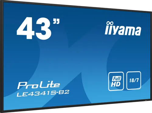 iiyama PROLITE LE4341S-B2 Płaski panel Digital Signage 108 cm (42.5") LCD 350 cd/m² Full HD Czarny 18/7