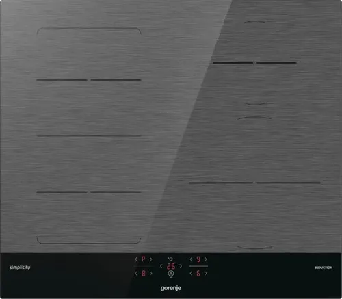 Gorenje GI6421SYB Czarny, Szary Wbudowany 59.5 cm Płyta indukcyjna strefowa 4 stref(y)