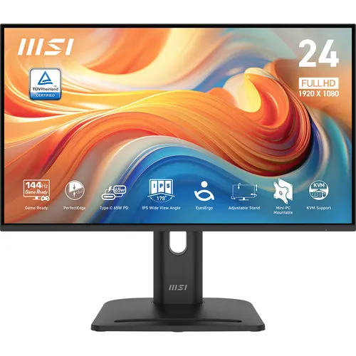 MSI Pro MP245PHG E14 monitor komputerowy 60,5 cm (23.8") 1920 x 1080 px Full HD LCD Czarny