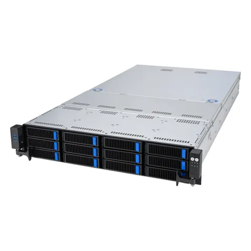 ASUS RS520A-E12-RS12U Socket SP5 Rack (2U) Czarny, Stal