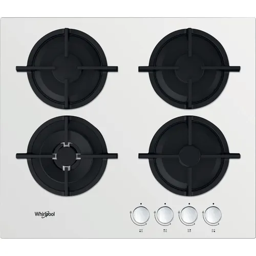 Whirlpool AKT 625/WH Czarny, Biały Wbudowany 60 cm Gaz 4 stref(y)