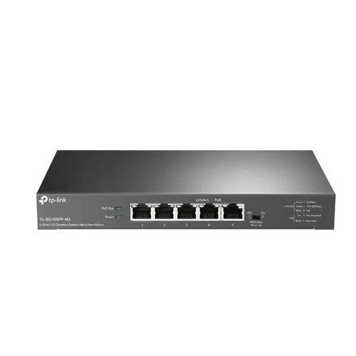 TP-Link TL-SG105PP-M2 przełącznik sieciowy Nie zarządzany Gigabit Ethernet (10/100/1000) Obsługa PoE Czarny
