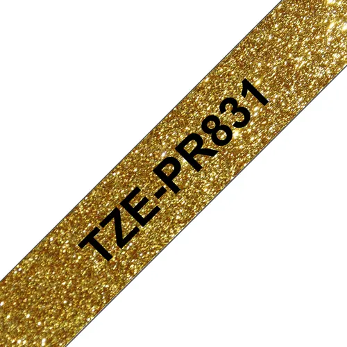 Brother TZE-PR831 taśmy do etykietowania Czarny na złotym