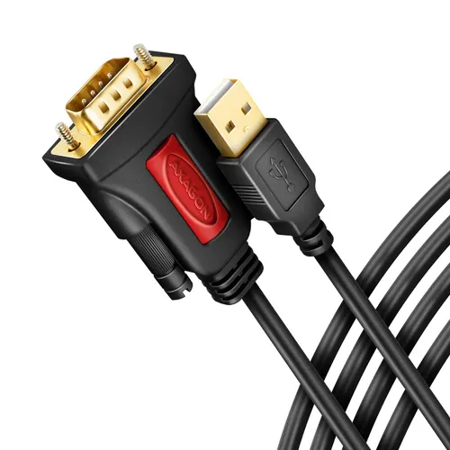 Axagon ADS-1PSN USB-A 2.0 - serial RS-232 DB9-M Prolific adapter cable 1.5m - Adapter - Digital/Daten kabel równoległy Czarny 1,5 m USB Typu-A