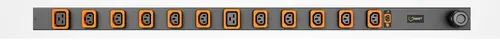 Vertiv GVHVAN122-102P02PS6-IP44 rozdzielacz zasilania PDU 12 x gniazdo sieciowe Czarny