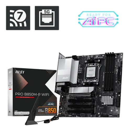 MSI PRO B850M-P WIFI płyta główna AMD B850 Gniazdo AM5 micro ATX