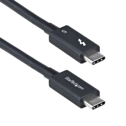StarTech.com TBLT5MM50CM240W kabel Thunderbolt 0,5 m 80 Gbit/s Czarny