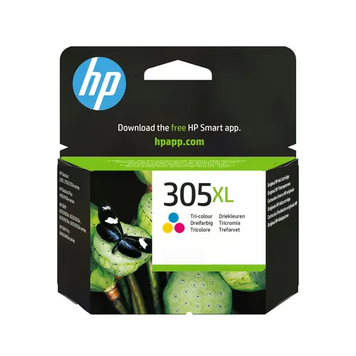 HP Oryginalny trójkolorowy wkład atramentowy o dużej wydajności 305XL (3YM63AE#LS1)
