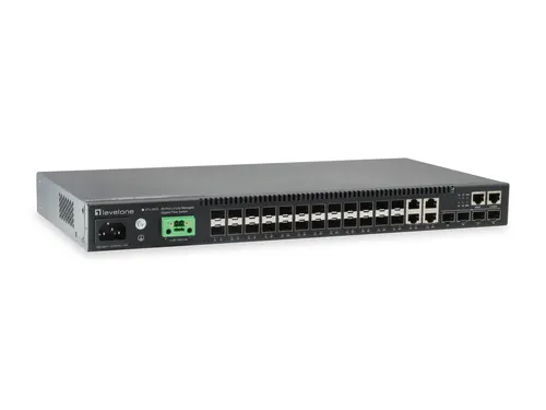 LevelOne GTL-2872 przełącznik sieciowy Zarządzany L3 Czarny
