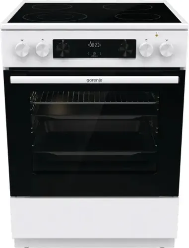 Gorenje GECS6C70WC Kuchenka wolnostojąca Prąd elektryczny Ceramiczna Biały, Czarny