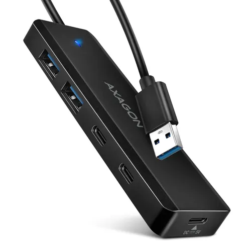 Axagon HUE-C2A huby i koncentratory USB 3.2 Gen 1 (3.1 Gen 1) Type-A 5000 Mbit/s Czarny